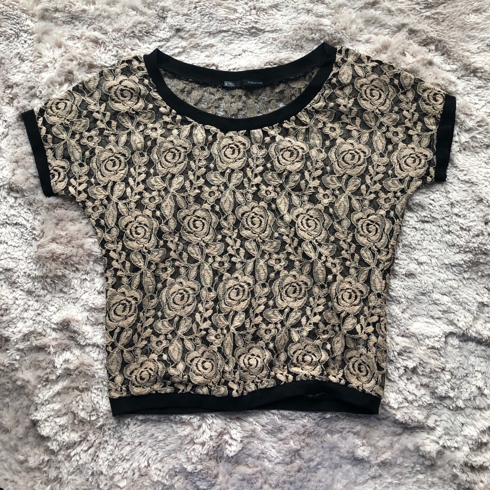Rose lace top